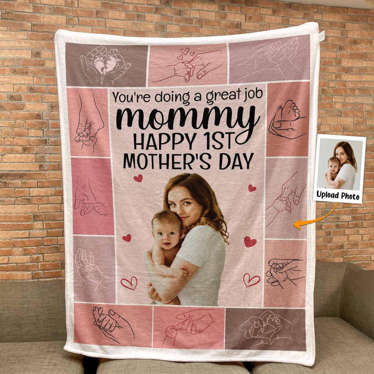 Mommy You're Doing A Great Job - Personalized Blanket - Gift For New Mom