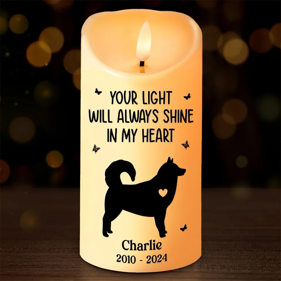 Forever Loved, Always In Our Hearts - Custom LED Flameless Candle - Sympathy Gift, Christmas Gift For Pet Owners, Pet Lovers