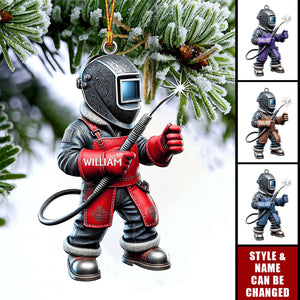 Welder Custom Name - Personalized Shape Ornament - Christmas Gift For Welders