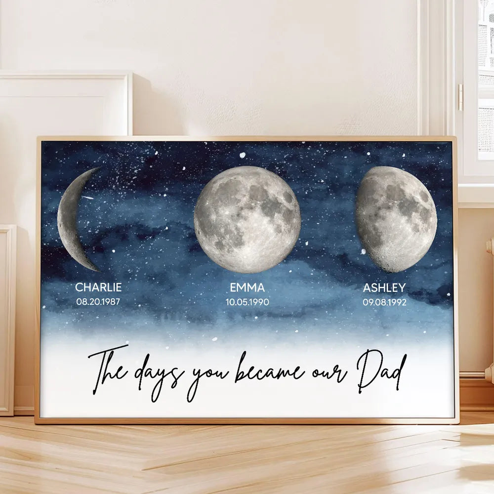 The Night You Became My Dad - Personalized Canvas - Gift For Dad, Father's Day, Birthday Gift
