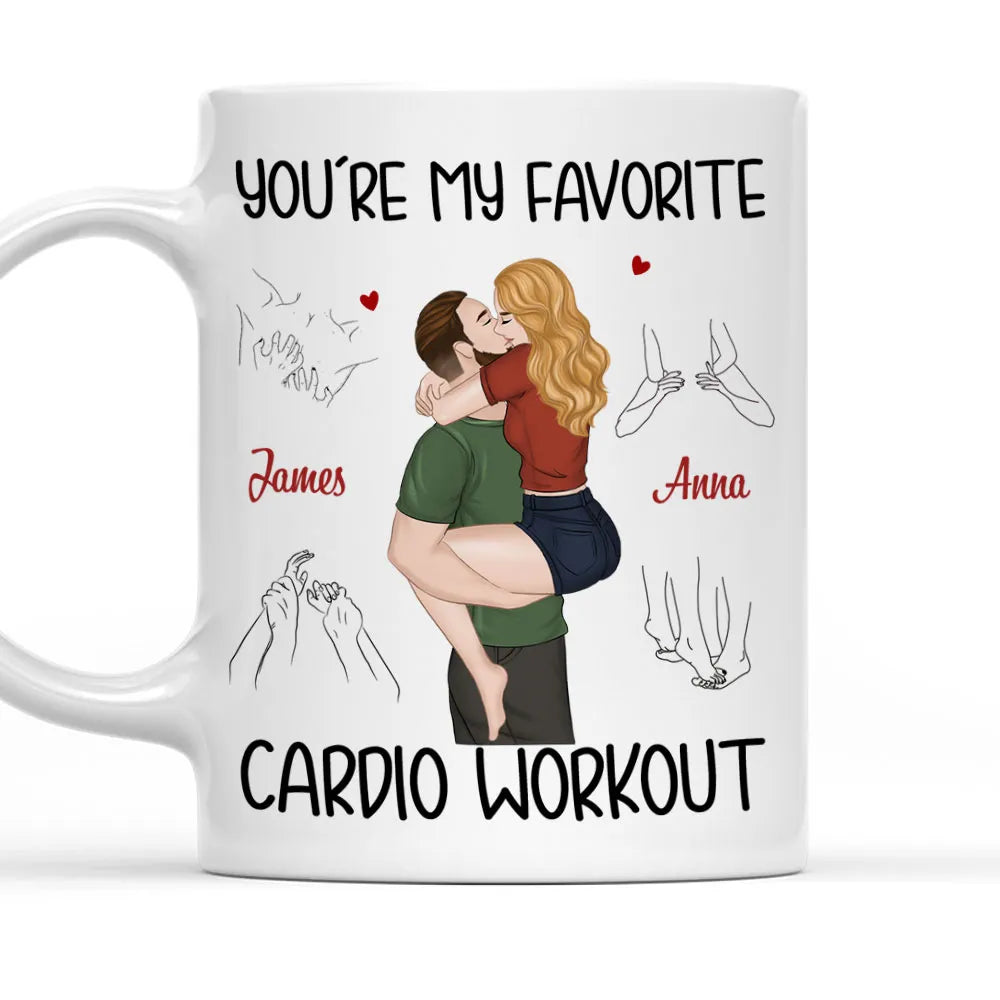 You're My Favorite Cardio Workout - Personalized Mug - Valentine's Day Gift For Couple, Funny Couple Gift