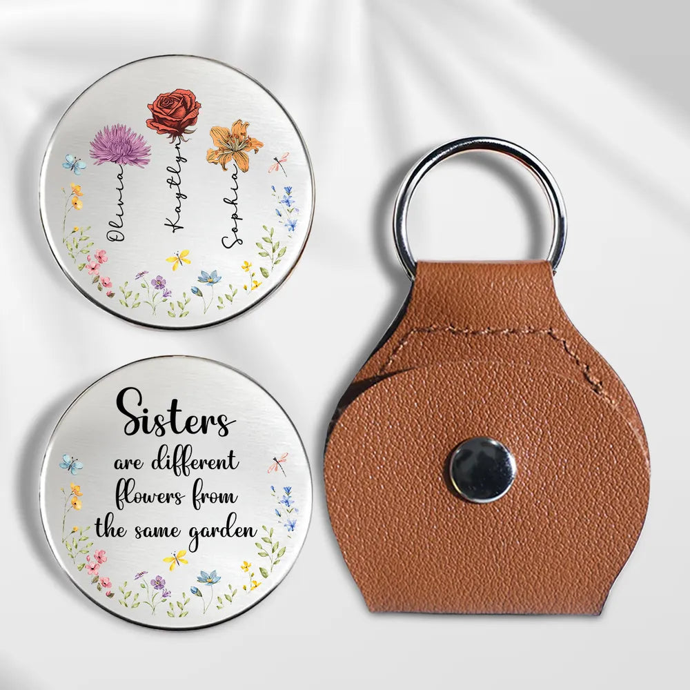 Sisters Are Different Flowers From The Same Garden - Personalized Pocket Hug - Gift For Sisters, Besties
