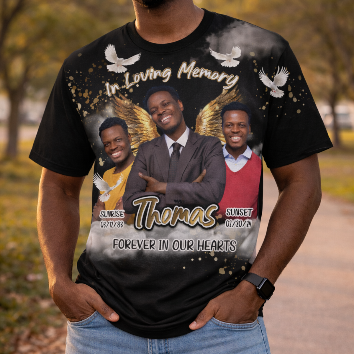 In Loving Memory Forever In Our Hearts - Personalized 3D Shirt - Memorial Gift