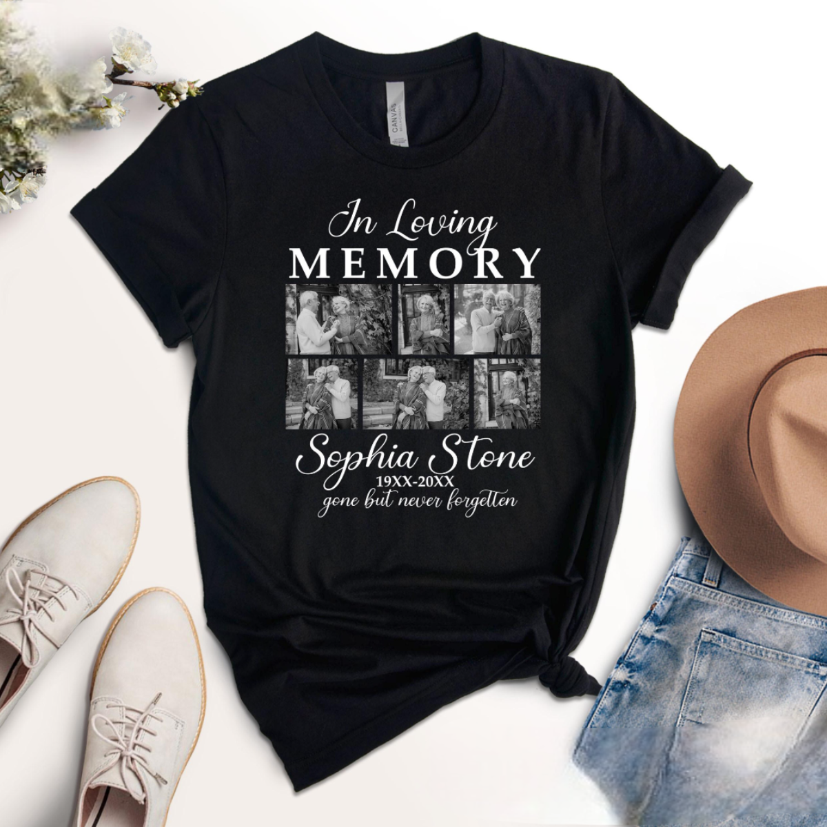 Custom Memorial Photo Shirt, Personalized Remembrance Tee, In Loving Memory Shirt, RIP Tribute Tee, Sympathy Gift for Loss, Funeral Keepsake