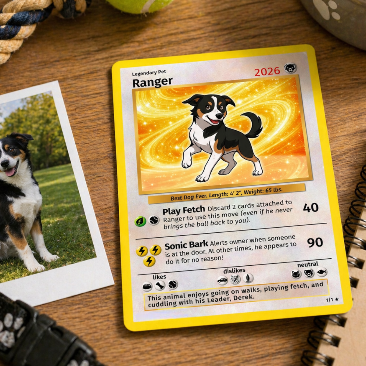 Custom Card, Battle-Style Trading Card, Personalized Pet, Person or Couple Parody Card Gift