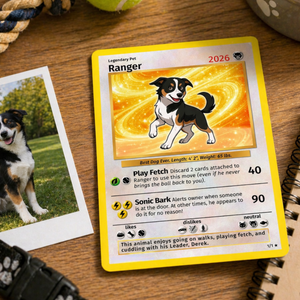 Custom Card, Battle-Style Trading Card, Personalized Pet, Person or Couple Parody Card Gift