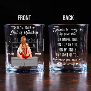 I Promise To Always Be By Your Side - Personalized Whiskey Glass - Anniversary Gift, Valentine's Day Gift For Couple