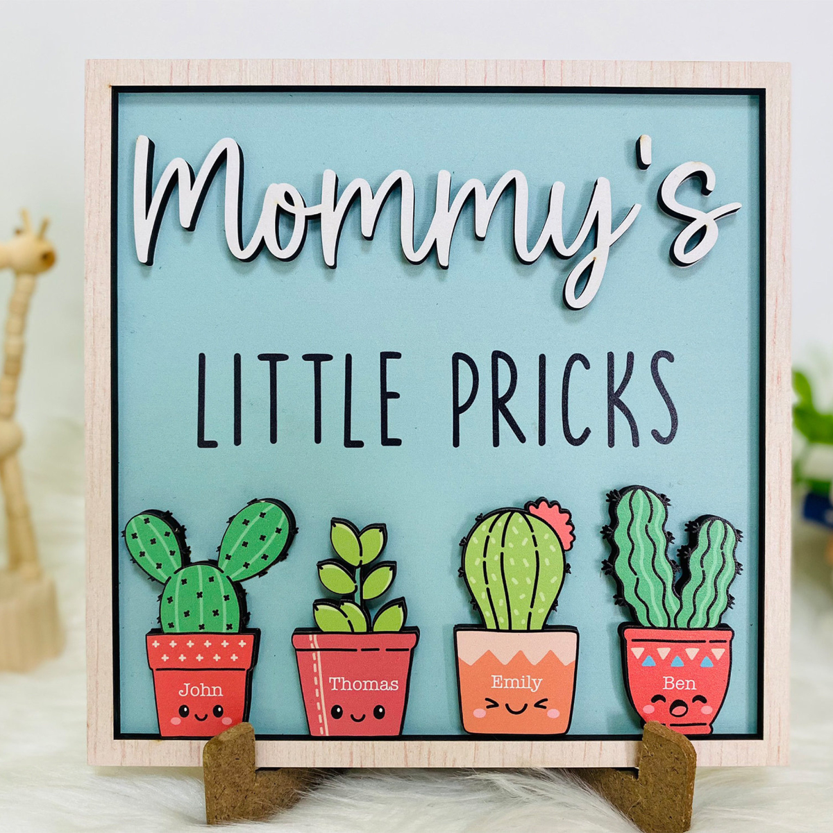 Mommy's Little Pricks - Personalized Picture Frame - Gift For Mom, Mother's Day Gift