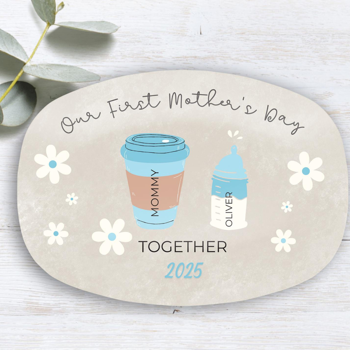 Our First Mothers Day - Personalized Platter - First Time Mom, 1st Mothers Day Gifts, Baking Gifts