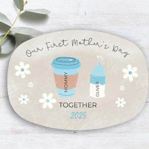 Our First Mothers Day - Personalized Platter - First Time Mom, 1st Mothers Day Gifts, Baking Gifts