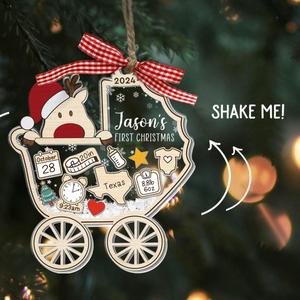 2024 Baby's First Christmas - Personalized 4D Shaker Ornament - Christmas Gift For Baby & Family