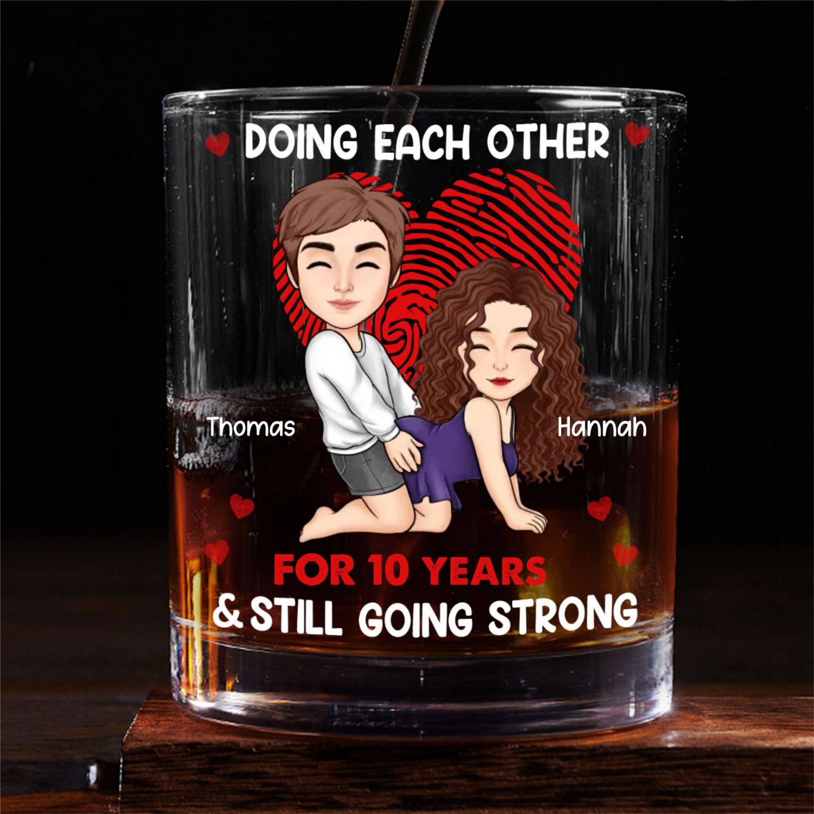 Doing Each Other For Years And Still Going Strong - Personalized Whiskey Glass - Valentine's Day Gift For Couple