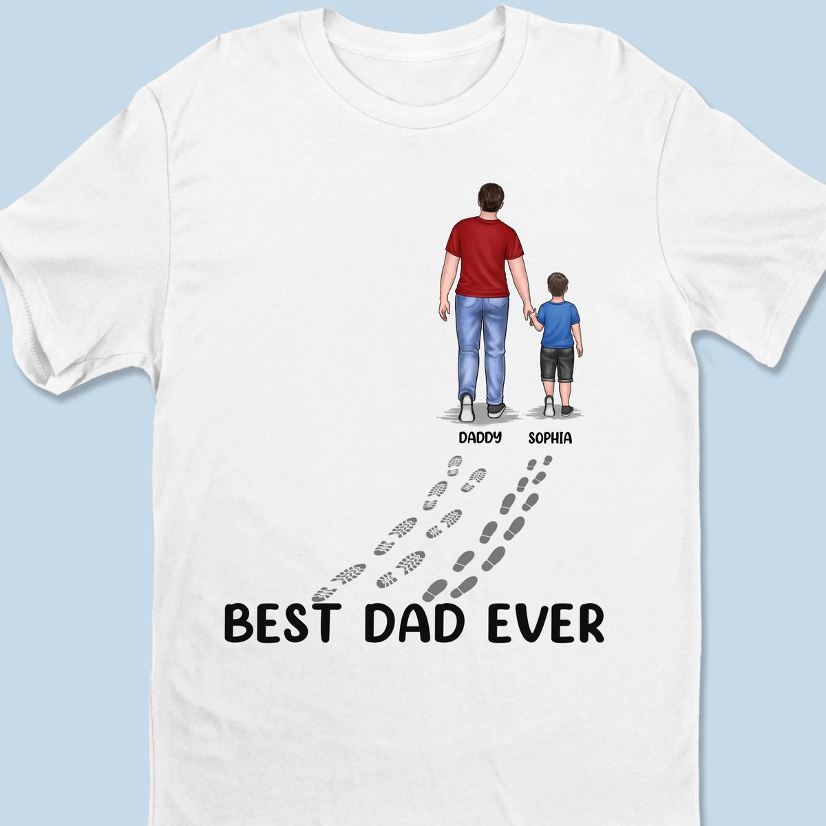 Daddy Walking With Kids - Personalized Apparel - Gift For Dad, Father's Day, Birthday Gift