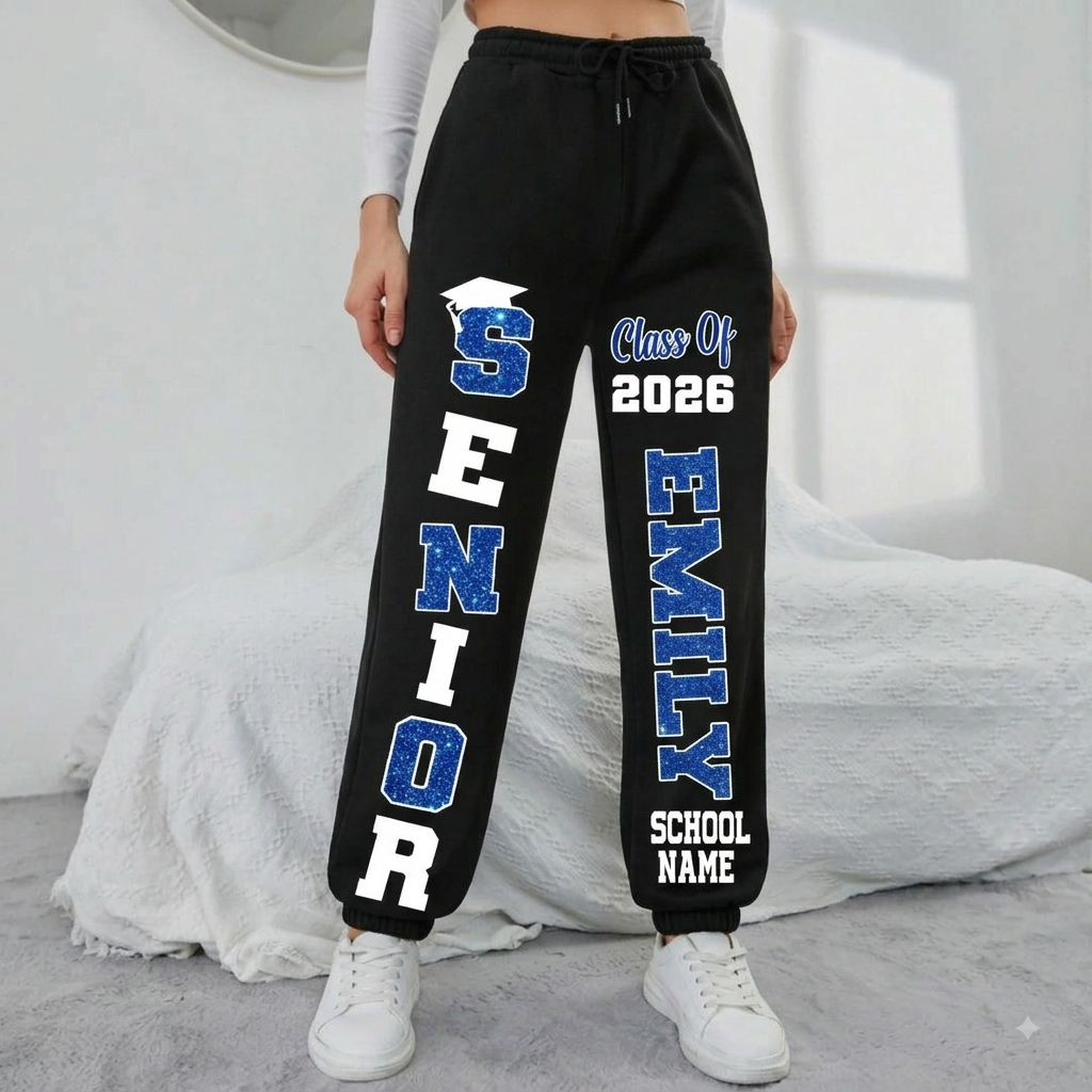 Personalized Senior 2026 Pants, Senior Sweatpants Class of 2026, 2026 Senior Stuff For Graduation High School College University