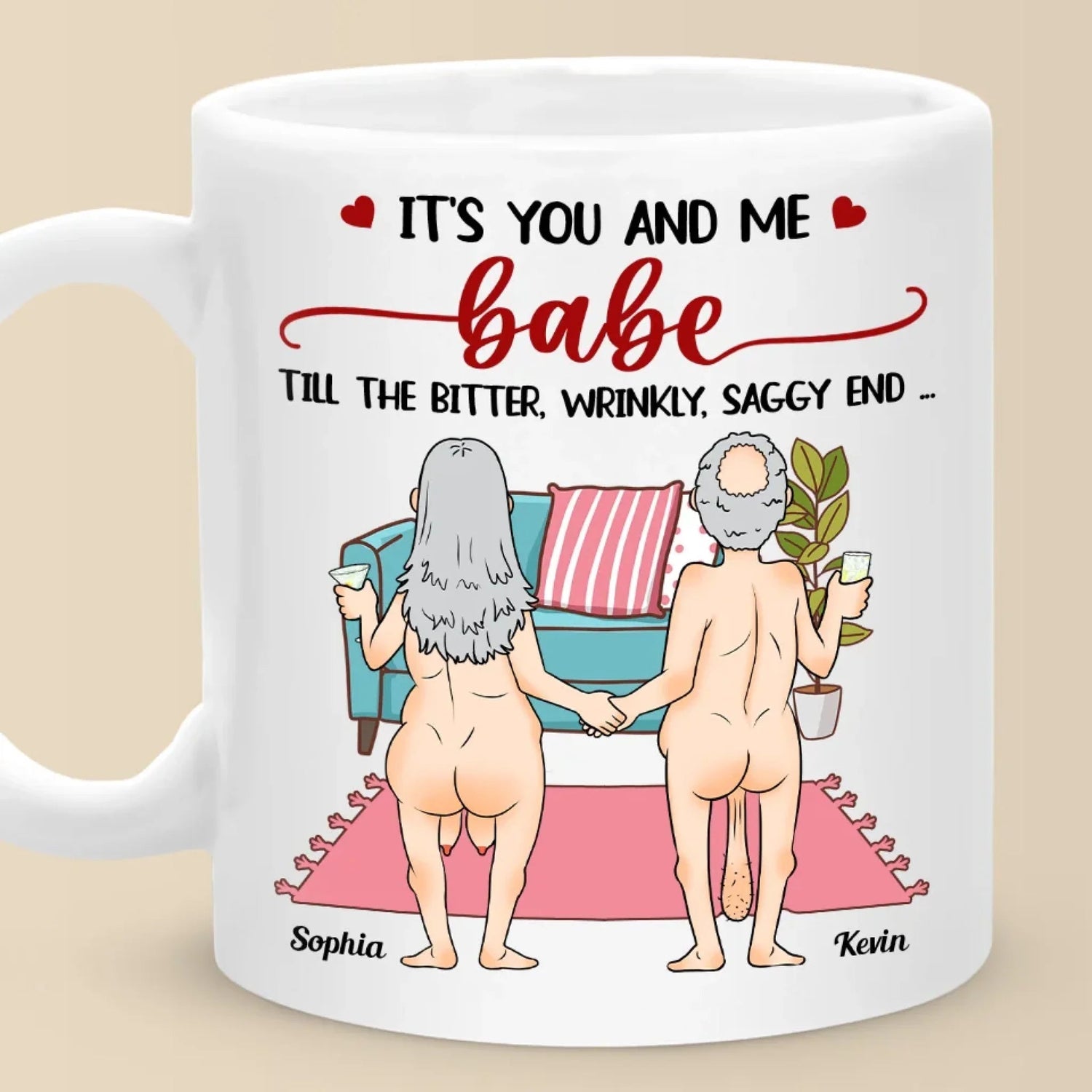 It's You And Me, Babe - Personalized Mug - Gift For Husband Wife, Anniversary Gift For Couple