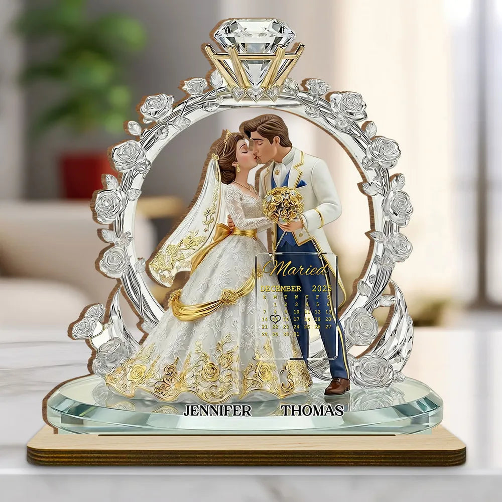 Our Timeless Love Story - Personalized Wooden Plaque - Anniversary Gift For Couple, Valentine's Day Gift