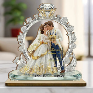 Our Timeless Love Story - Personalized Wooden Plaque - Anniversary Gift For Couple, Valentine's Day Gift