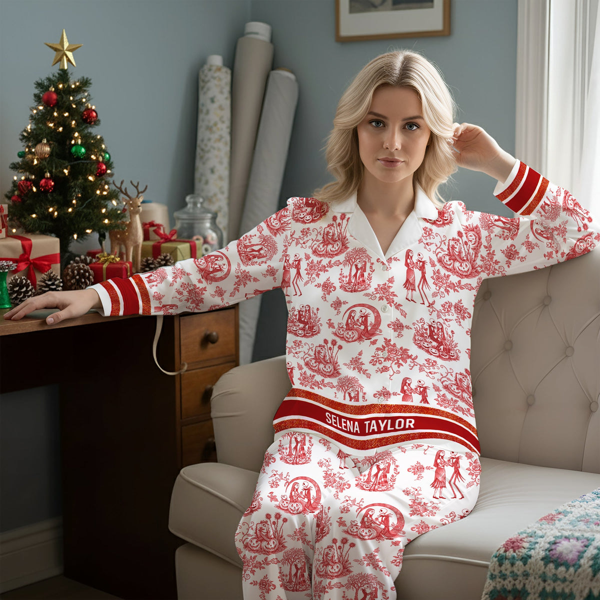 We're Simply meant To Be - Personalized Pyjamas - Christmas Gifts for Girlfriend, Wife