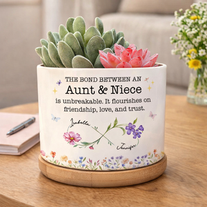The Bond Between An Aunt & Niece, Personalized Plant Pot, Gift For Aunt, Mother's Day Gift