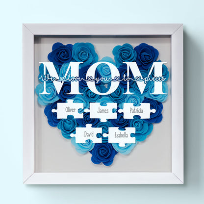 We Love You To Pieces - Personalized Flower Frame Box - Gift For Mom, Mother's Day, Birthday Gift