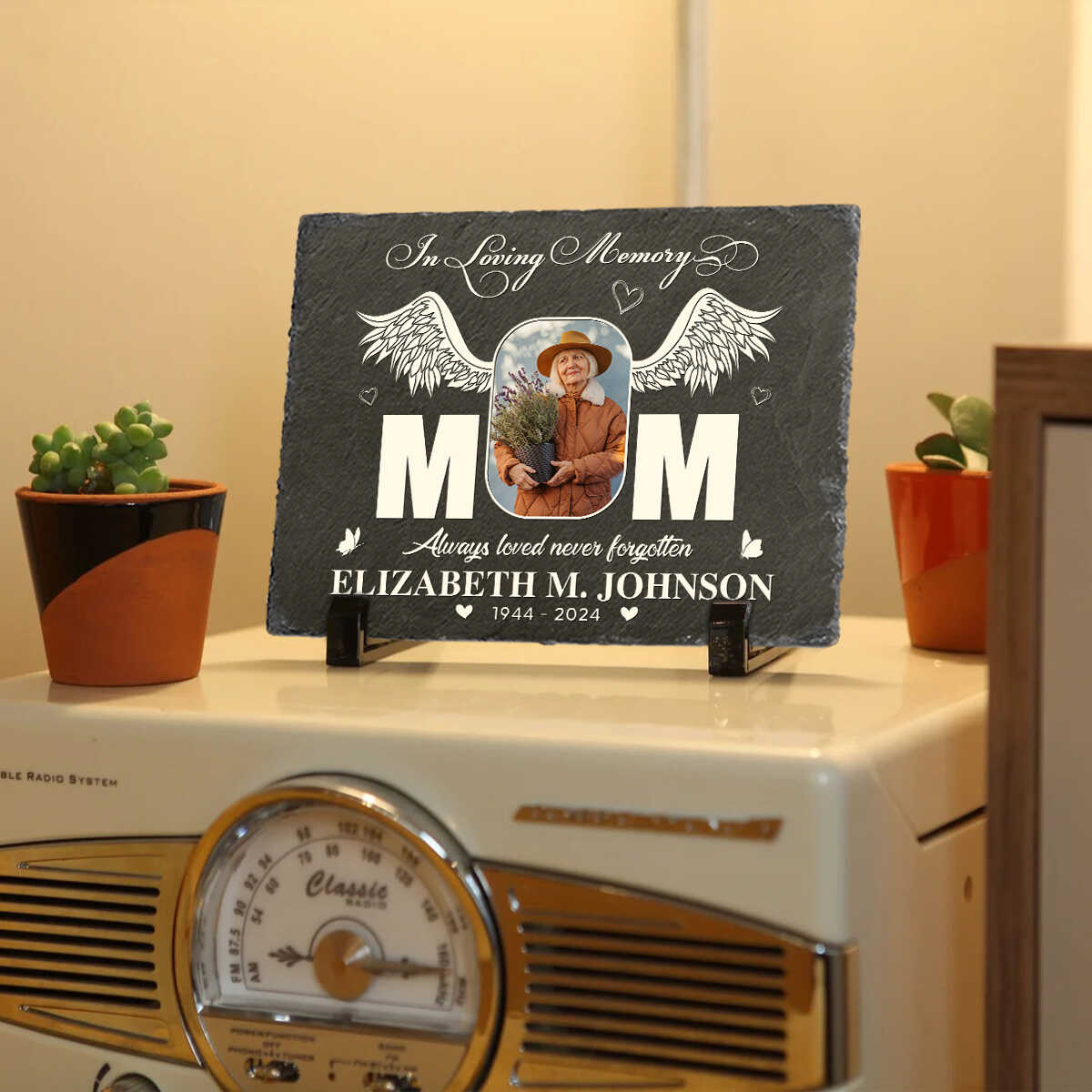 In loving Memory Of Mom Photo - Custom Memorial Garden Stone - Memorial Gift Of Your Loved One
