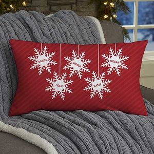 Snowflake Family - Personalized Pillow - Christmas Gift For Family