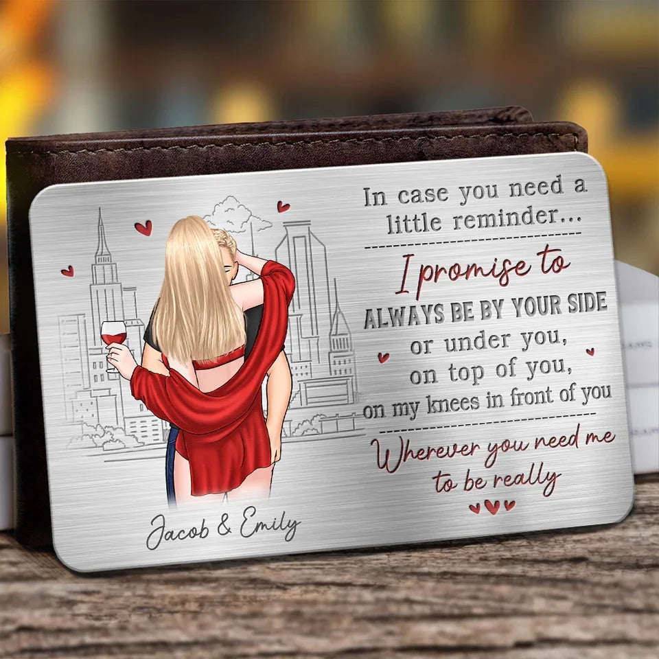 My Partner In Wine - Personalized Wallet Insert Card - Gift For Husband Wife, Anniversary Gift, Valentine's Day Gift