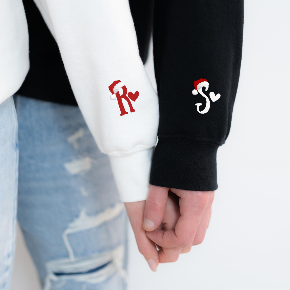 Personalized Married Couple Matching Christmas Sweatshirt, Newly Married Couple Christmas Matching Set