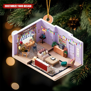 Friends Room, Personalized Acrylic Ornament, Christmas Gift For Friends, Family