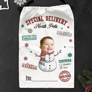 Special Delivery From North Pole - Personalized Santa Sack - Christmas Gift For Family