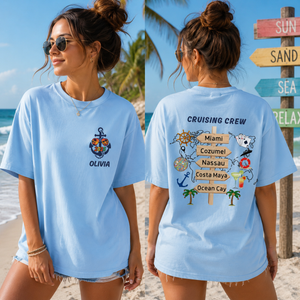 Custom Family Cruise Vacation Shirt, Custom Cruise Destinations Matching Shirt, Personalized Family Christmas Cruise, Adventure Traveler