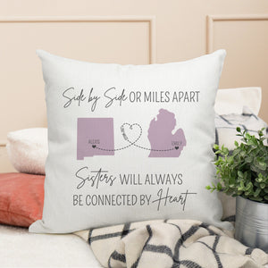 Sister Long Distance Pillow, Sister Birthday Gift From Sister Pillow, Pillow For Sister, Custom Sister Gift, Gift For Sister