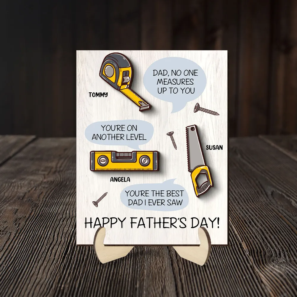 Dad No One Measure Up To You - Personalized Picture Frame - Father's Day Gift for Dad