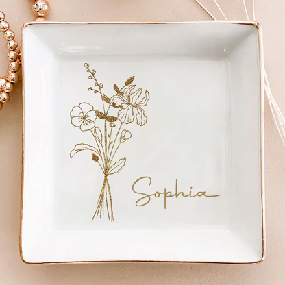 Friends Are Blossoms That Last Forever - Personalized Custom Jewelry Dish