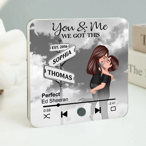 Always Beside You Couple Street Signs - Personalized Music Fridge Magnet - Heartfelt Gift For Couple
