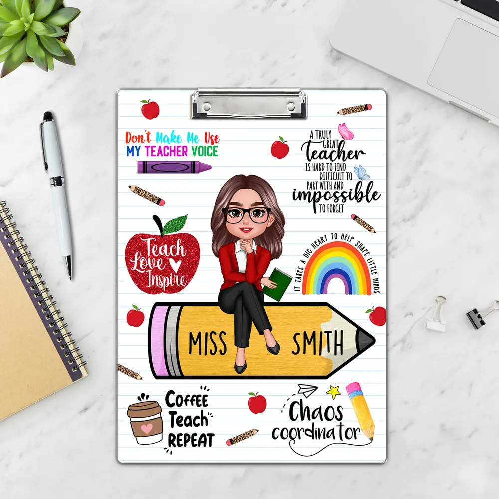 Teacher Affirmations - Personalized Clip Board - Gift For Teacher, Back To School