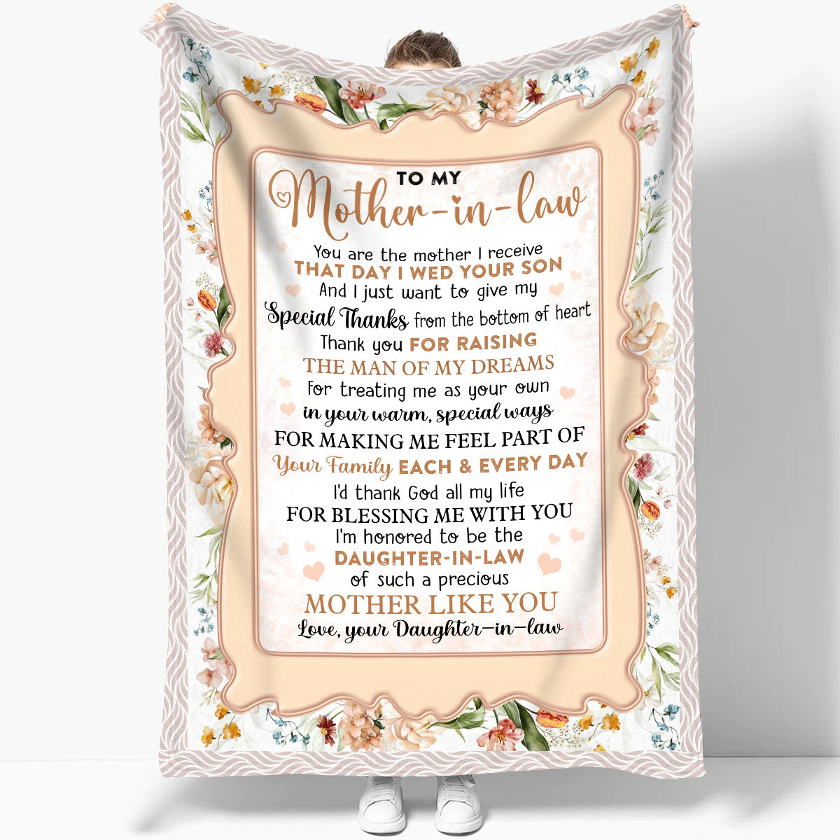 To My Mother-in-law You Are The Mother I Receive - Personalized Blanket - Gift For Mom, Mother's Day, Birthday Gift