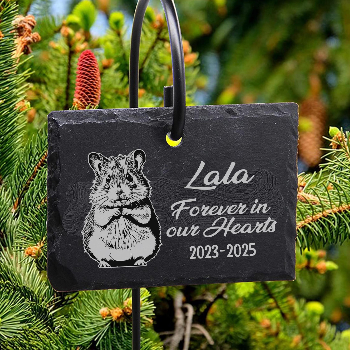 Personalized Hamster Memorial Slate, Custom Pet Loss Keepsake