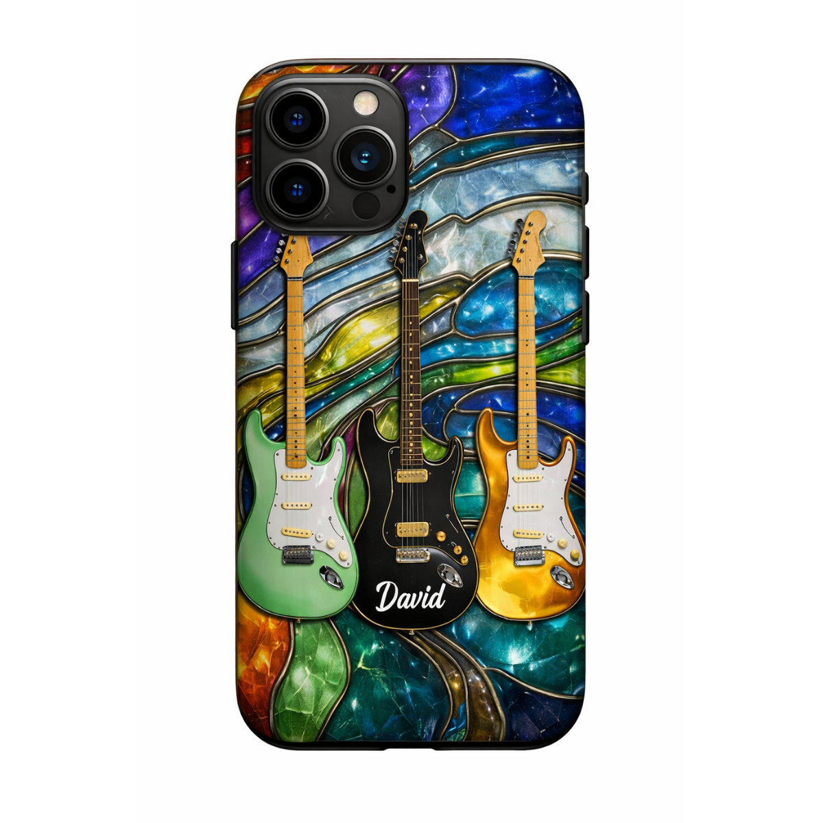Personalized Guitar Phone Case, Custom Name Guitar Phone Case, Electric Guitar Lover Gift, Musician Gift, Guitar Phone Cover