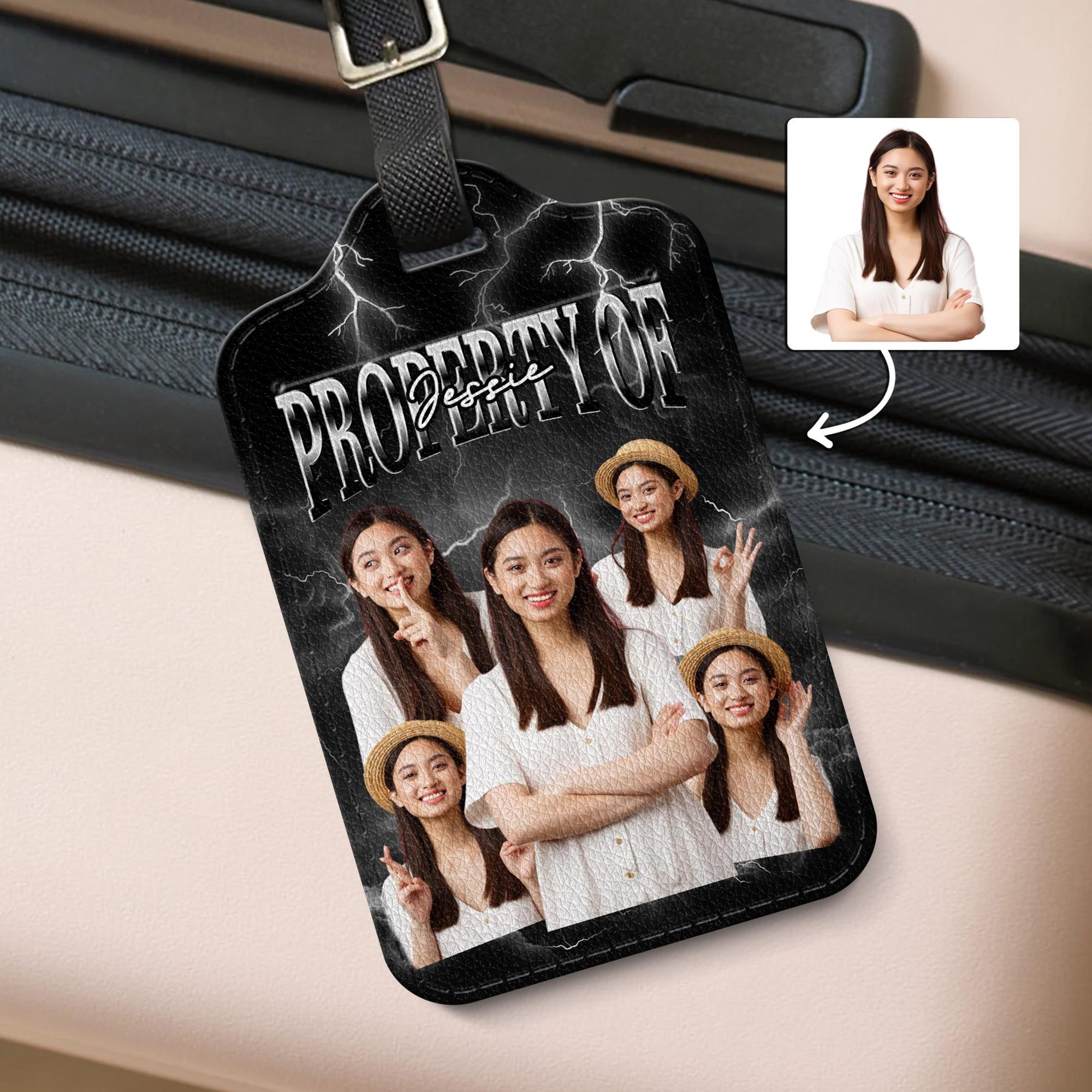 Personalized Photo Luggage Tag, Custom Travel ID with Your Picture, Unique Luggage Identifier, Thoughtful Gift for Travelers