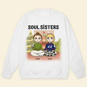 Soul Sisters Chibi - Personalized Sweatshirt - Christmas Shirt, Gift For Sisters, Bestie, Friends banner-1_dcb04ccd-045e-4a44-9b84-c8d905cf6092.png