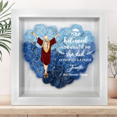 She Believe She Could So She Did - Personalized Flower Box - Graduation Gift