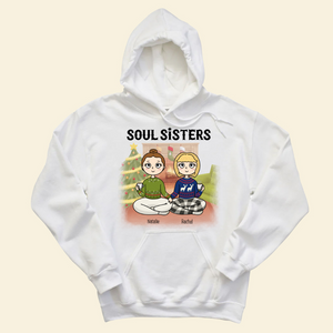 Soul Sisters Chibi - Personalized Hoodie - Christmas Shirt, Gift For Sisters, Bestie, Friends