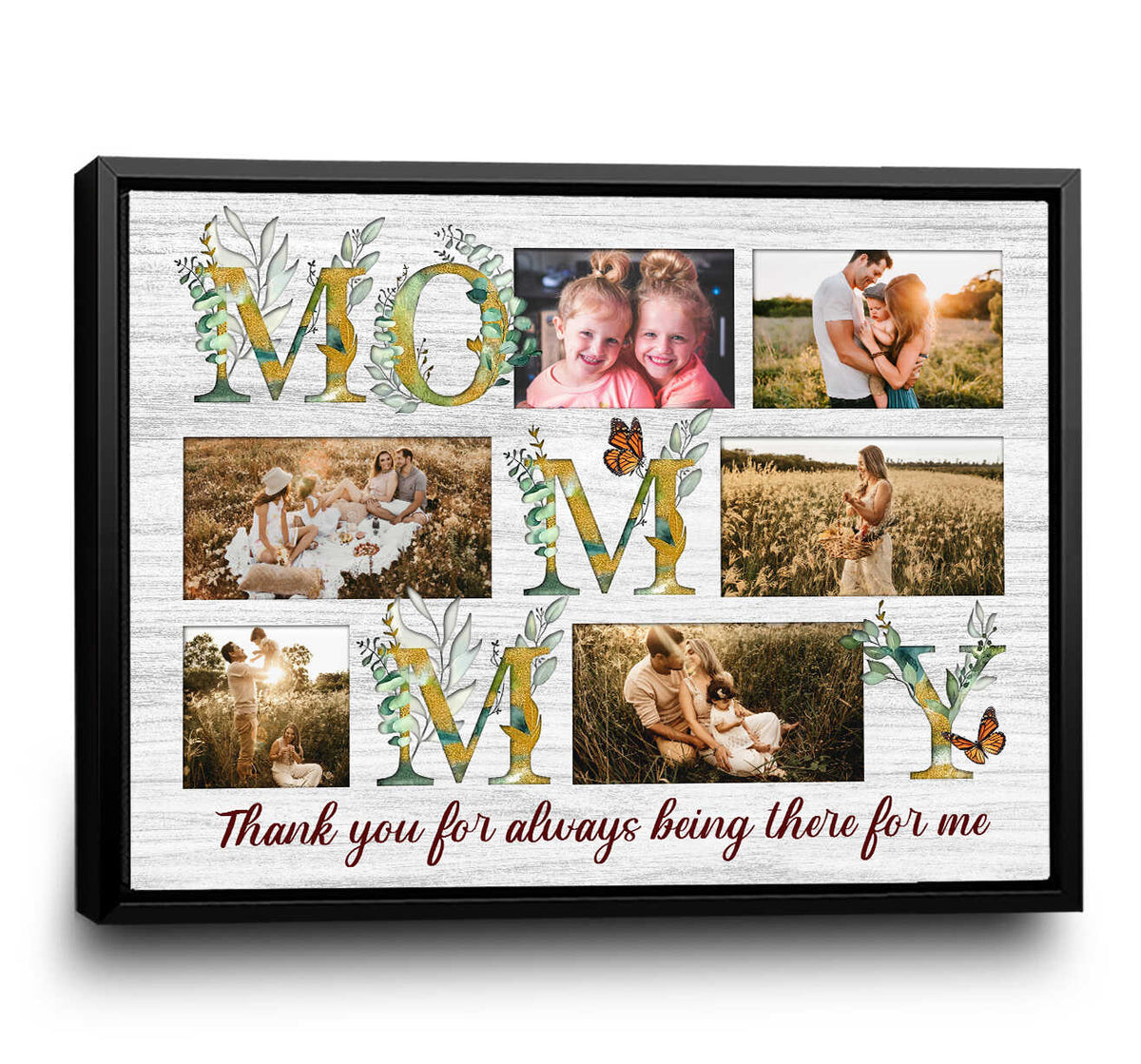 Mommy Thank You For Always Being There For Me - Personalized Canvas - Gift For Mom, Mother's Day, Birthday Gift
