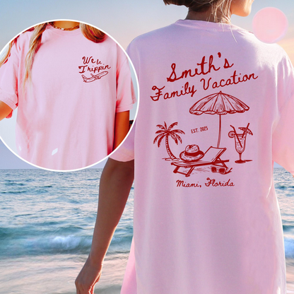 Personalized Family Vacation Shirt, Family Trip Shirt, Beach Trip Family Shirts, Cousin Vacation Matching Shirt, Travel Gitt, Summer Shirt