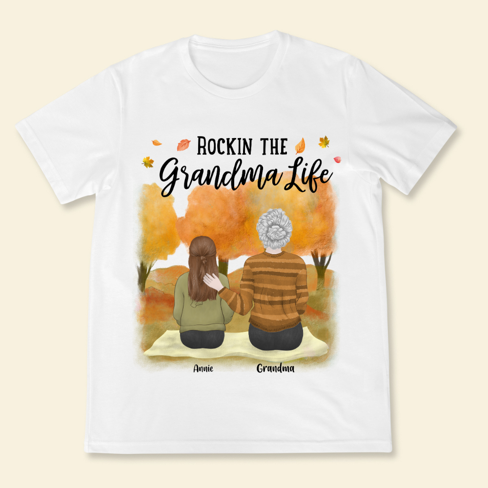 Rocking The Grandparents Life Fall Season - Personalized Shirt - Gift For Grandma, Grandma, Fall Season banner-1.png