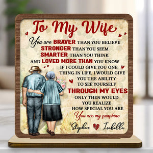 To My Wife You Are My Sunshine - Personalized Wooden Plaque - Anniversary Gift For Couple, Valentine's Day Gift