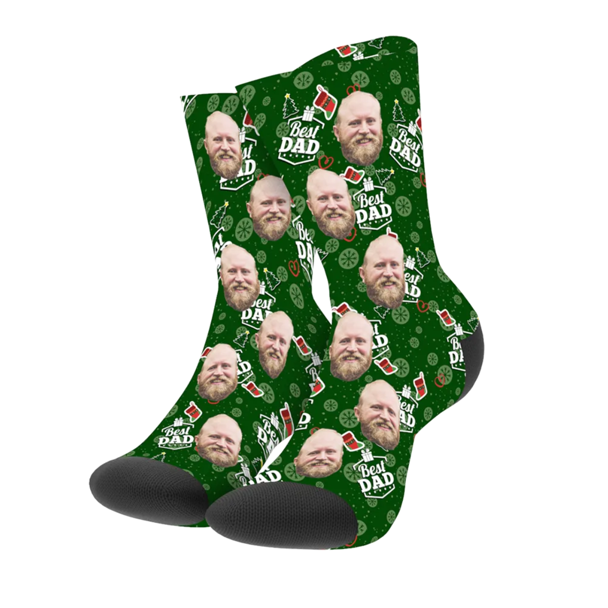 Custom Face Best Dad - Personalized Socks - Christmas Gifts for Father
