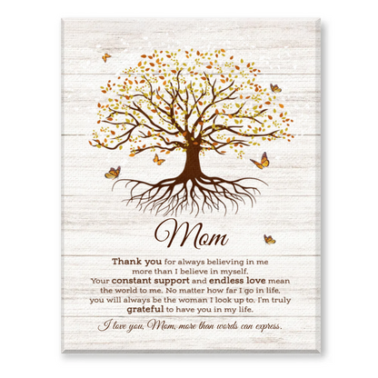 I Love You More Than Words Can Express - Personalized Canvas - Gift For Mom, Mother's Day, Birthday Gift