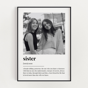 Sister Definition Custom Photo - Personalized Canvas - Gift For Bestie, Sister, Sibling